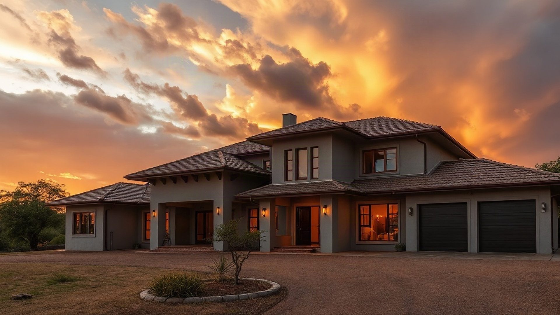Upscale Nakuru residential property at dusk